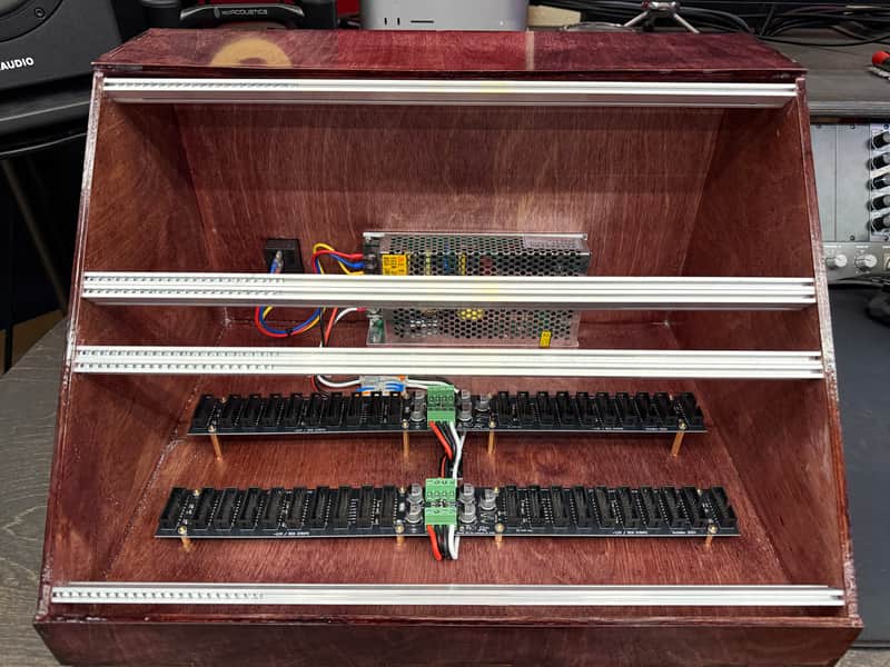 Custom 7U 84HP Powered Eurorack Wooden Case with Slide Nuts image 1