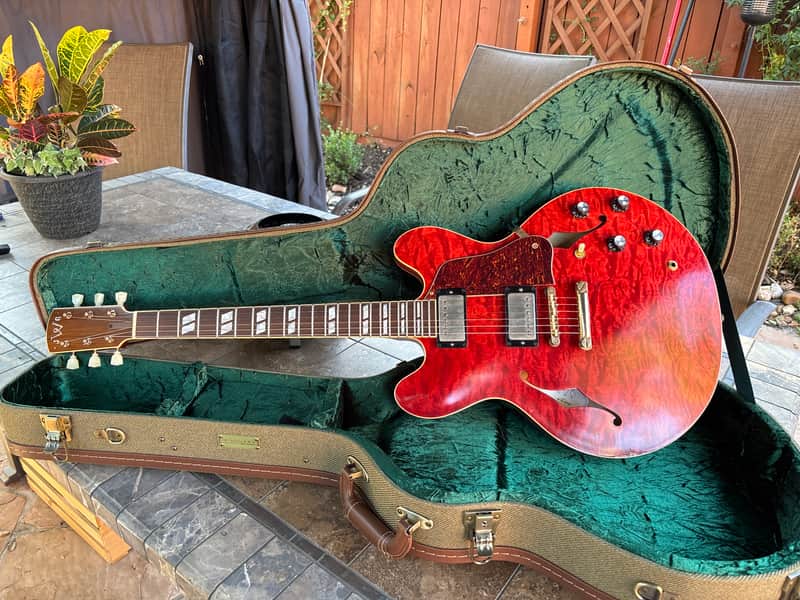 Josh Williams Guitar Mockingbird 2023 - Light Relic Red Curly Maple image 1
