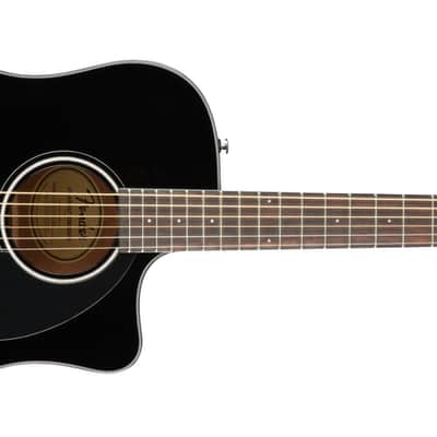 Fender CD-60SCE Dreadnought, Walnut Fingerboard - Black image 8