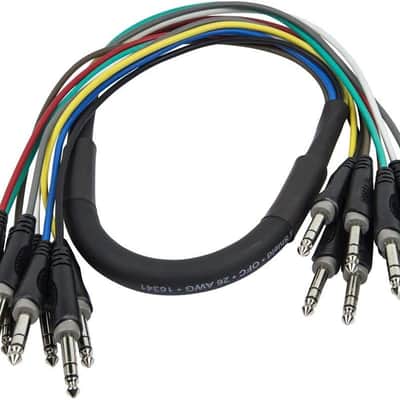 8-Channel 1/4-Inch TRS Male to 1/4-Inch TRS Male Snake Cable - 3 Feet, 26AWG, 8 Balanced Mono and Unbalanced Stereo Lines image 1