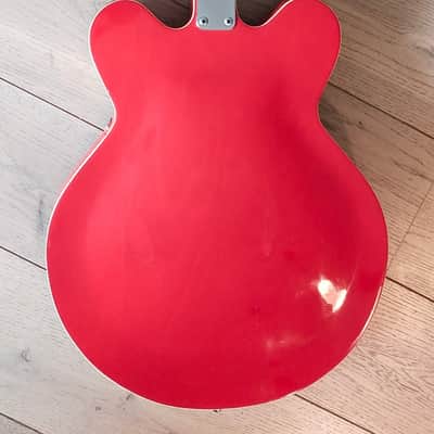 Columbus Hollowbody Bass early 70s Red image 7