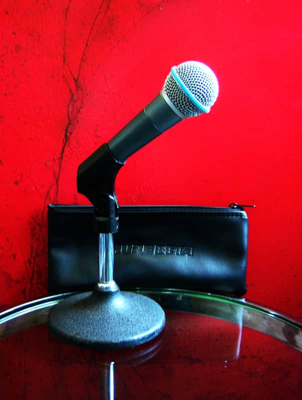 Vintage RARER 1980's Shure BETA 58 / SM58 dynamic cardioid microphone USA Low Z w accessories SM58 # 3 image 1