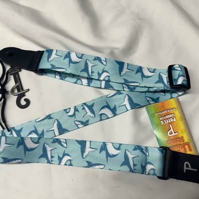 Perri’s Leathers 1.5" Polyester Ukulele Strap Shark Pattern - UKLPCP-7791 image 1