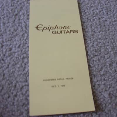 Epiphone 1971 Epiphone guitar catalog and 1970 price list !  1970 image 3