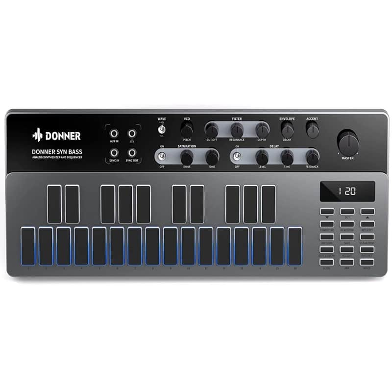 SINTETIZZATORE DONNER ESSENTIAL B1 Analog bass synth & sequencer image 1