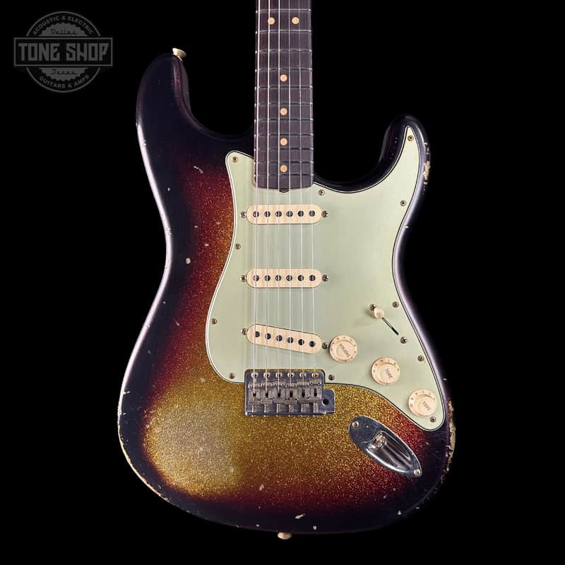 Fender Custom Shop 1963 Stratocaster Relic 3 Tone Sunburst Sparkle w/case TSLTD5OF10 image 1