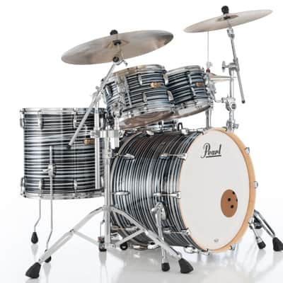 Pearl Masters Maple Pure 4 Piece Shell Pack "XSP" - 22" Bass Drum BLACK OYSTER SWIRL image 2