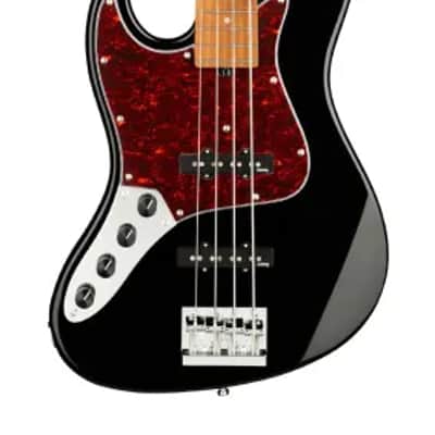 Sadowsky MetroExpress 21-Fret Vintage J/J Bass, Roasted Maple Fingerboard, Lefthand, 4-String - Solid Black High Polish image 2