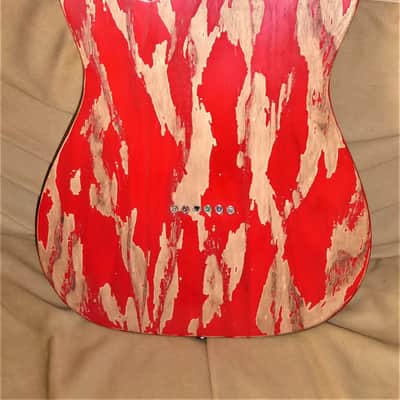 DY Guitars Billy Gibbons red Peeler relic tele body PRE-BUILD ORDER image 7
