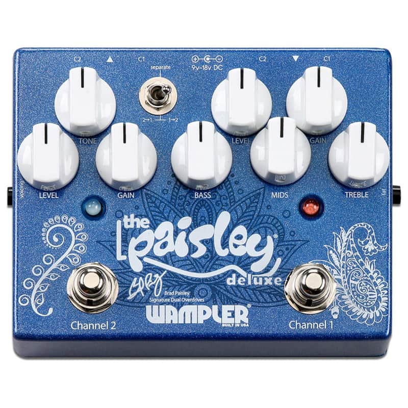Wampler Paisley Drive Deluxe Brad Paisley Signature Dual Overdrive Guitar Effects Pedal image 1