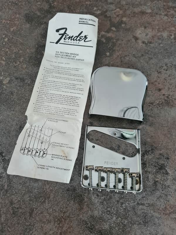 Fender Telecaster Bridge and ashtray cover 1970s - New Old Stock image 1