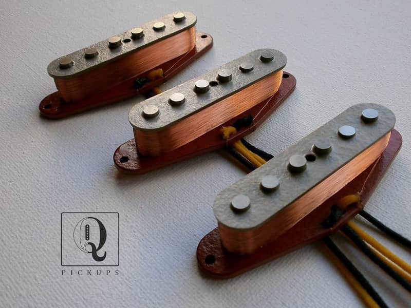 Stratocaster A2 Custom Strat Guitar Pickups SET HOT Vintage Hand Wound by Q pickups Fits Fender image 1