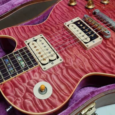 GIBSON CUSTOM SHOP 1959 LES PAUL Historic Collection PREMIUM GRADE (Yamano Exclusive) 2006 - Trans Pink  7A QM - Only 3 Made - image 10