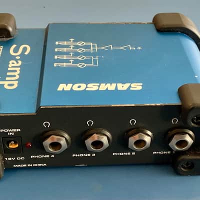 Samson S-Amp Mini Stereo Headphone Amplifier - Blue/Black image 3