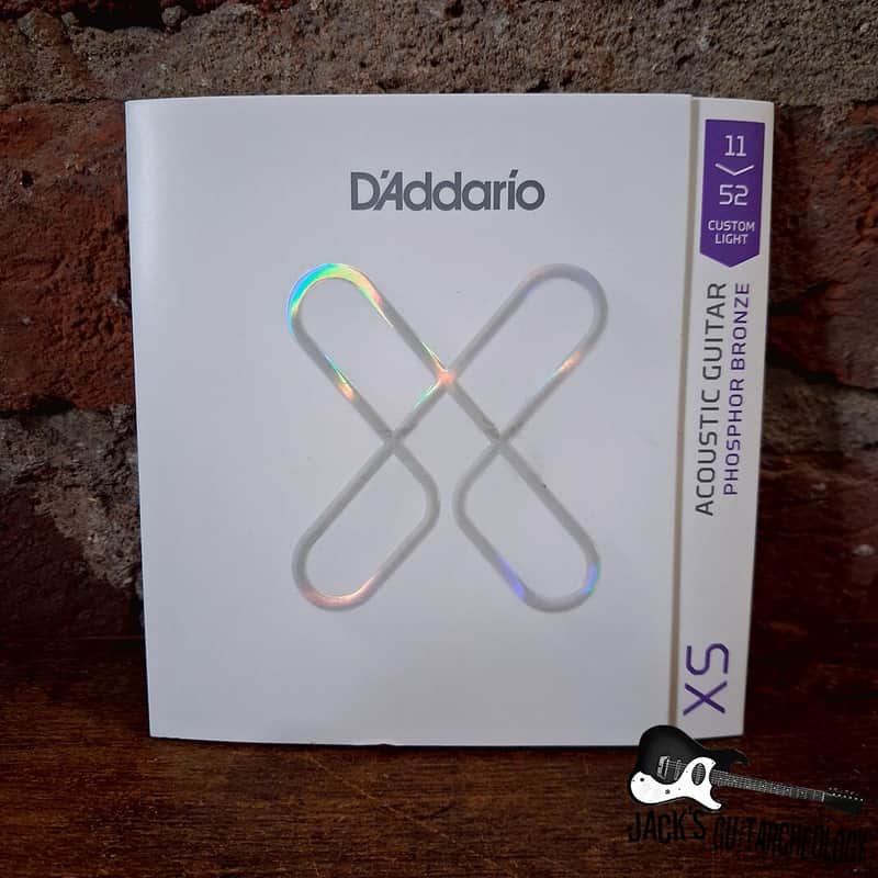D'Addario XS Coated Phosphor Bronze | (11-52) Custom Light Gauge Acoustic Guitar Strings image 1