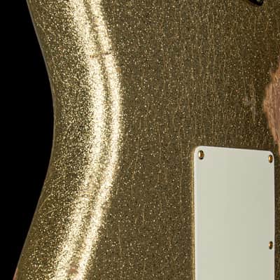 Fender Custom Shop Limited Edition 1957 Stratocaster Relic/Closet Classic Hardware - Gold Sparkle #81652 image 12