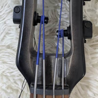 Mint Ibanez UB804BUL UB Upright 4-String Bass - Black Ice Burst Low Gloss w/ Gig Bag image 8