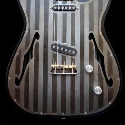 Dax&Co. Ironhorse 2022 Black/Steel Etched Striped guitar W/ Hardshell Case & COA! image 2
