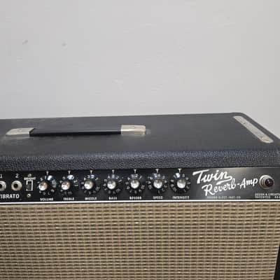 Investment Grade 1964 Fender Twin Reverb Guitar Amp w/ Original Foot Switch image 4