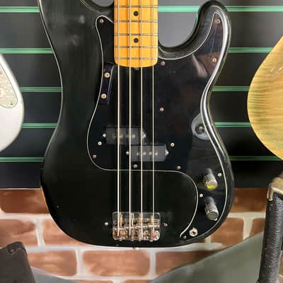 Fender Precision Bass Black 1978 Vintage Electric Bass Guitar image 4
