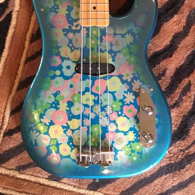Fender Precision Blue Flower Japanese reissue  1980's Blue Flower Print image 1