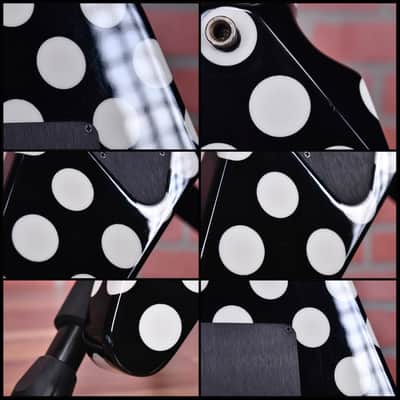 Jackson USA Randy Rhoads Tribute Flying V Black With White Polka Dots 1999 w/OHSC image 17