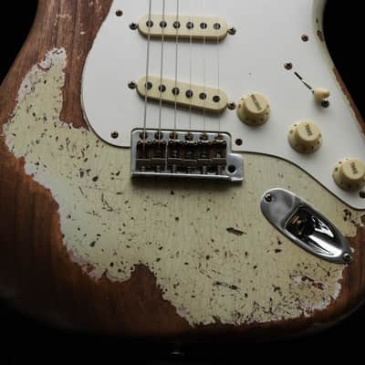 FENDER USA Custom Shop 56 Reissue Stratocaster LTD Super Heavy Relic " Ivory White + Maple" (2023) image 5