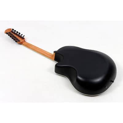 Ovation 2751AX-5-G Pro Series Standard Balladeer Deep Contour 12-String Acoustic-Electric Guitar Regular Black image 2
