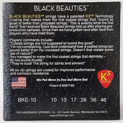 DR Strings Black Beauties BKE-10  Medium imagen 3