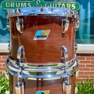 1970s Ludwig Big Beat 3-Ply Drum Set Mahogany Cortex 22/12/13/16 image 4
