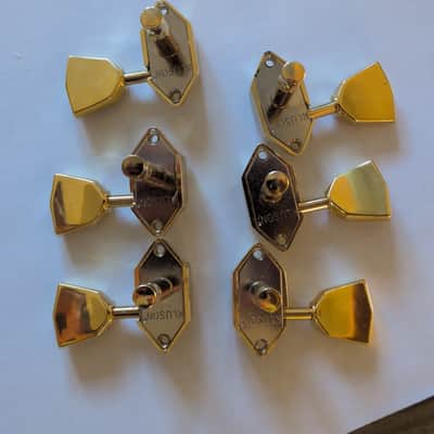 Kluson Waffleback Gold Tuners, Keystone Buttons, NOS in Box, 70s Gibson Norlin Style (SK900SLG/M) image 2