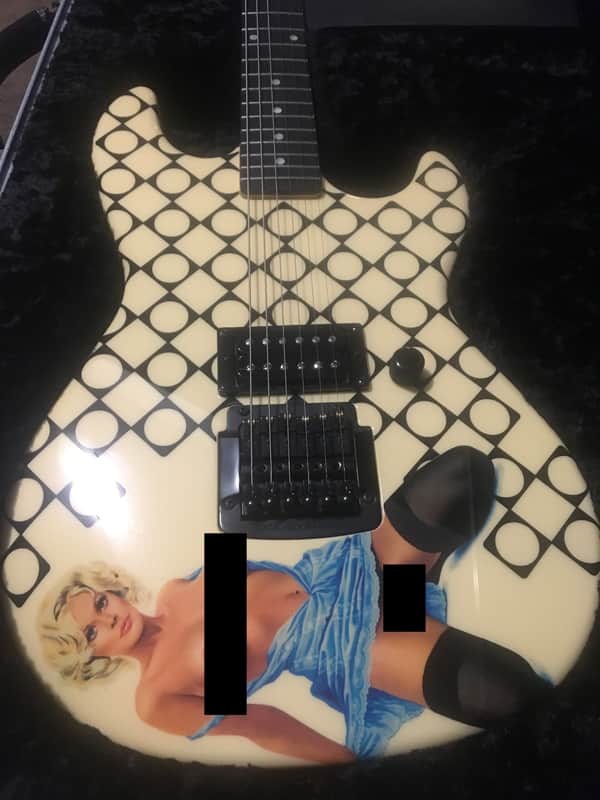 G&L Rampage - Jerry Cantrell 2010 Cream with painted graphics image 1