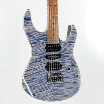 Suhr Modern Plus HSH Electric Guitar - Trans Blue Denim Slate w/Roasted Maple Fingerboard image 2