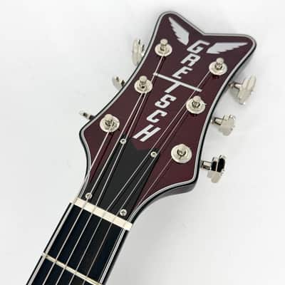 2026 Gretsch Nigel Hendroff Penguin G6134TFM-NH - Dark Cherry Metallic Flame image 4