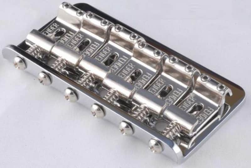 Fender Non Tremolo 6-Saddle Hardtail Classic/Standard Series Stratocaster Bridge Assembly Chrome 006-0068-0 image 1