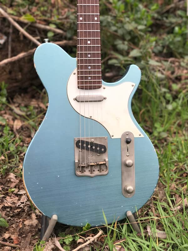 Jason Z. Schroeder Chopper TL 2017 Distressed Ice Blue Metallic image 1