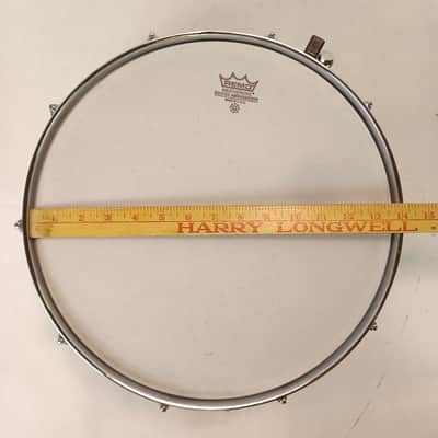 Pearl "Continental" 5.5x14" 10-Lug Steel Shell Snare Drum Vintage 70s +Muffler image 12