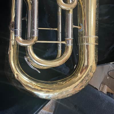 Jupiter JEP470 Euphonium, 4  piston,  Gold with case and  mouthpiece image 2