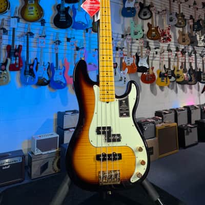 Fender 75th Anniversary American Professional II PJ Precision Bass 2026 - 2-Color Sunburst w/ Case, Free Plek 313 image 7