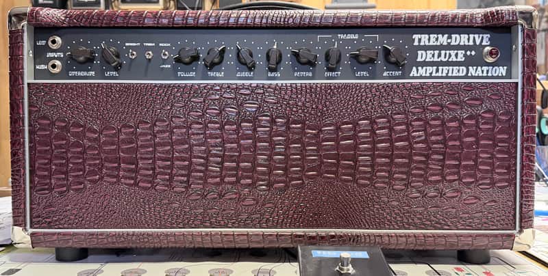 Amplified Nation Trem-Drive Deluxe 100W Head 2023 - Shiraz Croc image 1