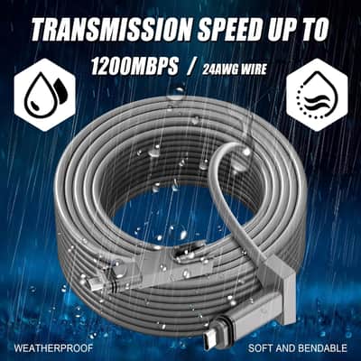 100FT Internet Replacement Cable for Starlink GEN2, Compatible with Starlink Rectangular Satellite V2, Starlink Internet Kit Satellite Cable Extension Fits Starlink GEN2/V2 Accessories. image 2