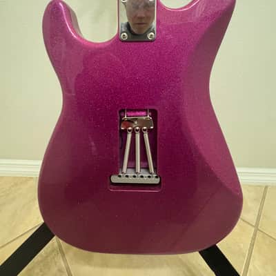 Partscaster Thinline S-Style - Purple Sparkle w/ Fender Cory Wong Loaded Pickguard (Semi-Hollow Fender Strat) image 6