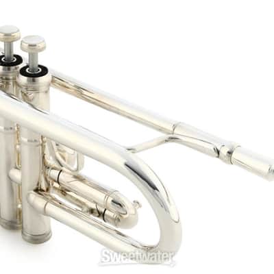 B&S 3143 Challenger II Professional Bb Trumpet - #43 Bell  Silver-plated (Cha2Tpt43Sd1) image 5