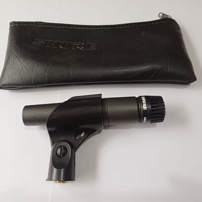 1980s Shure SM57 Cardioid Dynamic Microphone - with zip case and mic clip