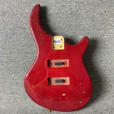 Red Glossy Finish 4 String Bass Basswood Body image 1