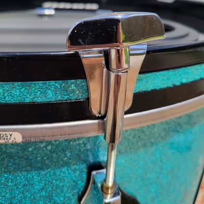 Fibes Austin-Era 16x22 Bass Drum 6-Ply Jasper Shell - Turquoise Sparkle W/ Bag (C013-43) image 12
