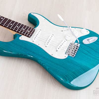 2012 Fender '62 Stratocaster ST62/ASH/MH Transparent Blue + Headstock Near-Mint, Japan MIJ image 9