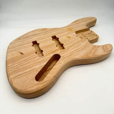 Jazz Bass Body 5-String Ash Unfinished 2-Piece Light Mint/New bb6504 image 1