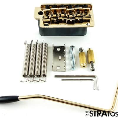 *NEW Wilkinson 2 Point TREMOLO for Fender Stratocaster Steel + Gold WV2-SB-GD image 1