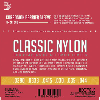 D'Addario EJ27N 3/4 Guitar Student Classics Normal Tension Classical Guitar Strings image 2